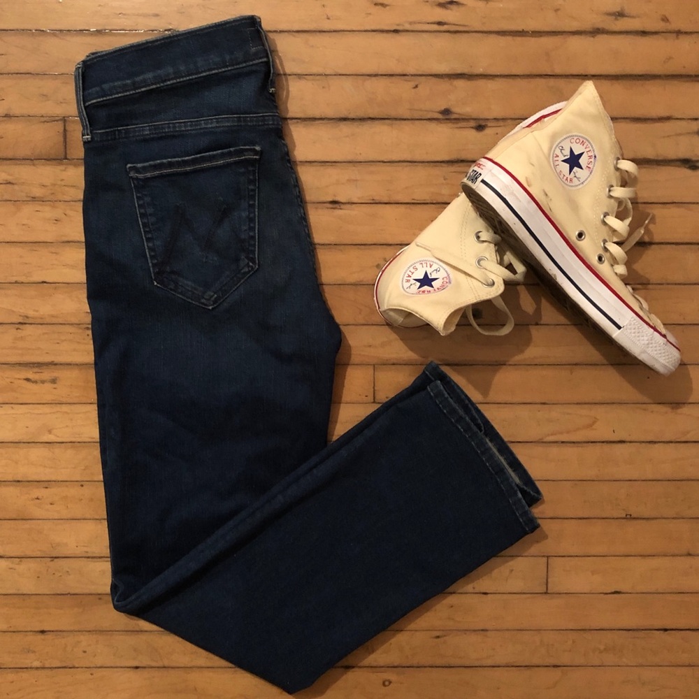 Cropped Mid-Wash Jeans